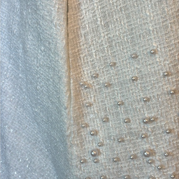 Tweed Pearl Embellished Shift Dress Small - Picture 14 of 14